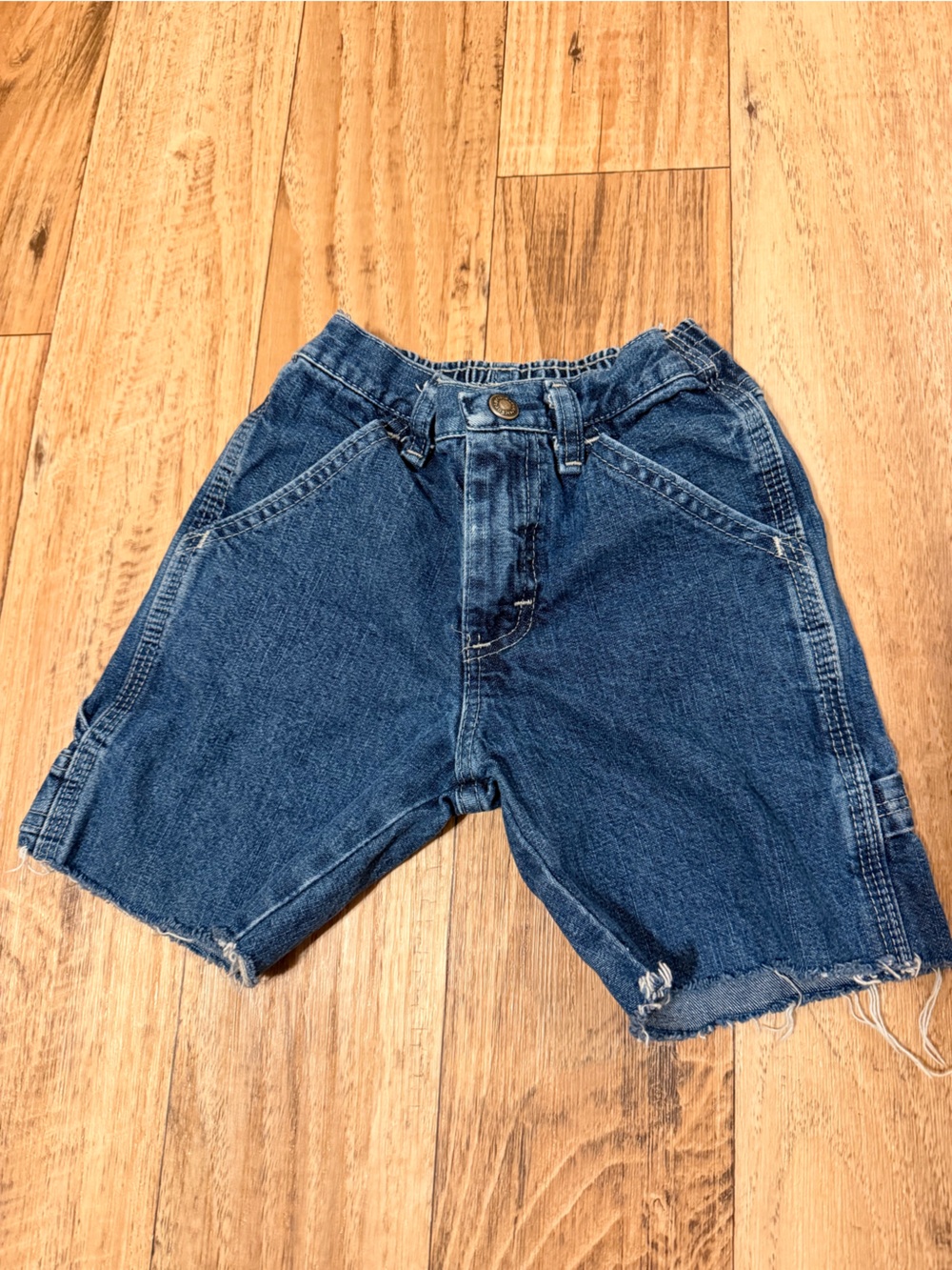 Wrangler Blue Elastic Waist Denim Cut off Jorts